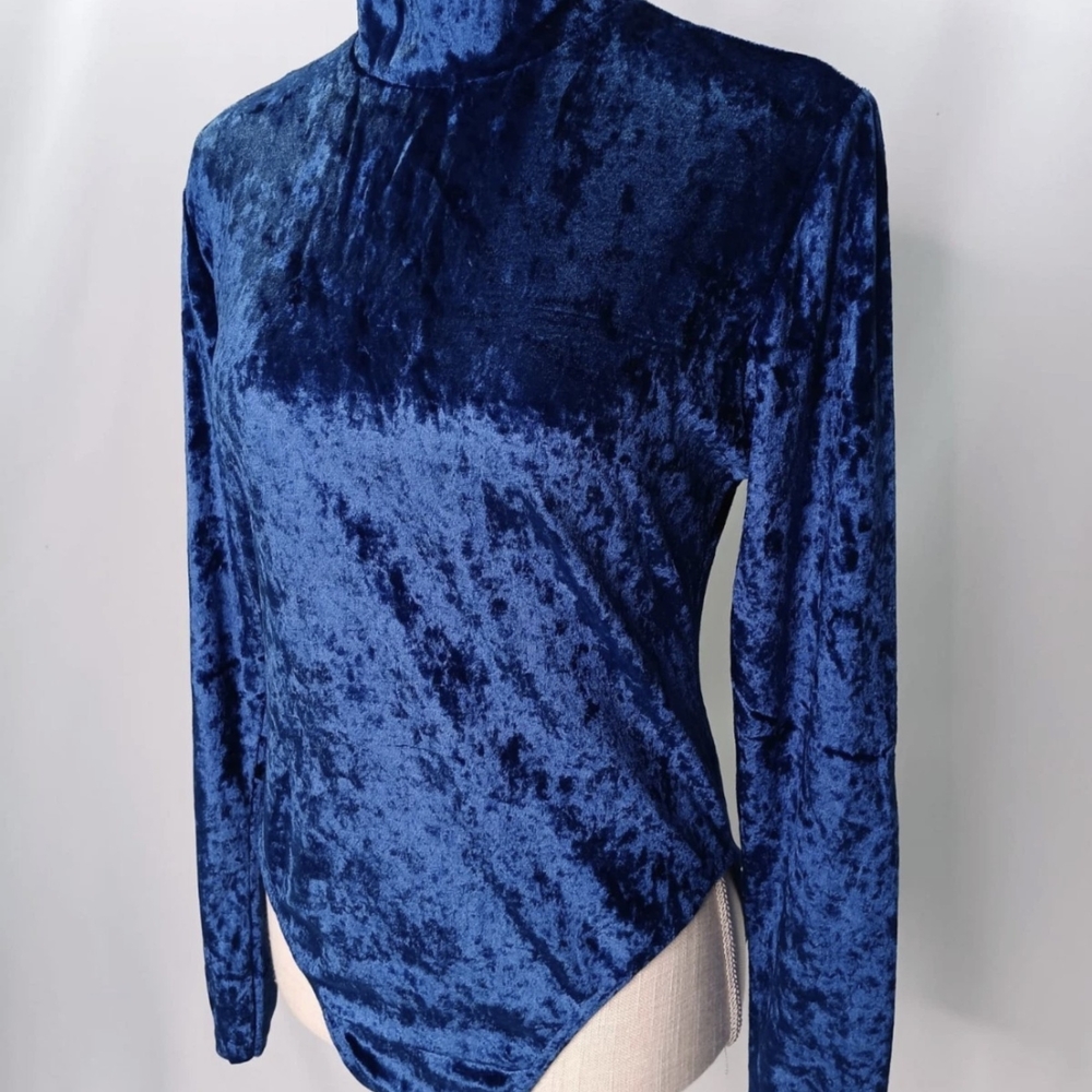Victoria's Secret Deep Blue Velvet Bodysuit